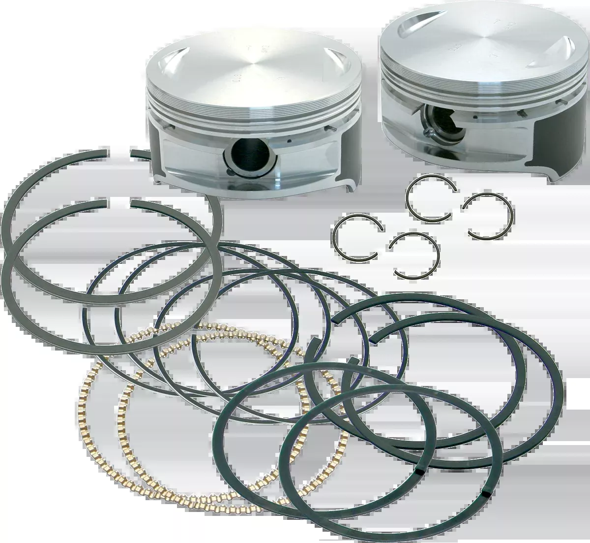 Piston Kit -106" Stroker - 3.875" Standard - 95"-103" Motors
