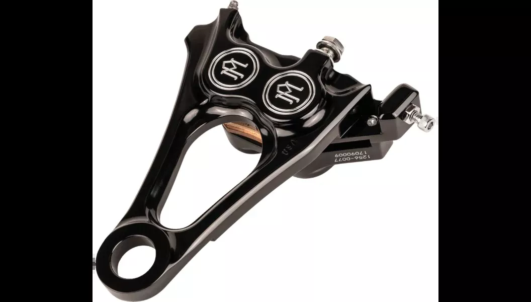 PM 4-Piston Contrast Cut Differential-Bore Rear Caliper 4 Harley 18-22 Softail