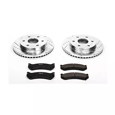 Power Stop K2009 Brake Pads and Drilled Slotted Rotor Kit