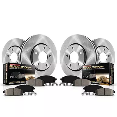 Power Stop KOE6375 Autospecialty Front & Rear Brake Kit with Rotors & Pads
