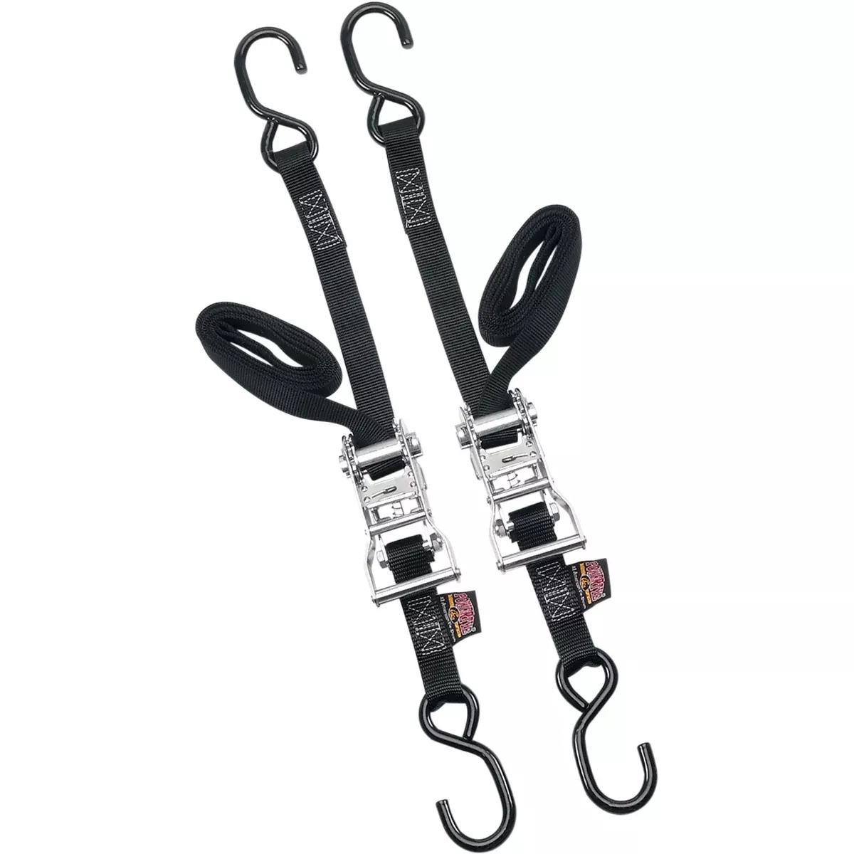 POWERTYE MFG. 3920-0047 32272 1" Ratchets Ratchet Tie-Downs - 1" x 6' - Black