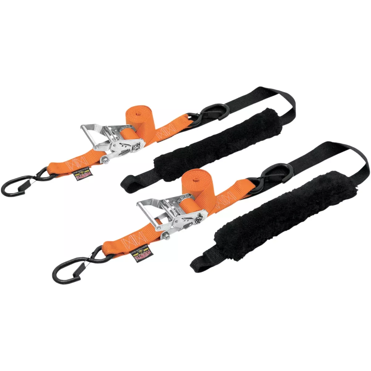 POWERTYE MFG. 3920-0174 30692-S 1-1/2" Fat Strap Deluxe Tie-Downs Deluxe Ratchet Tie-Downs - 1-1/2" x 6-1/2' - Orange