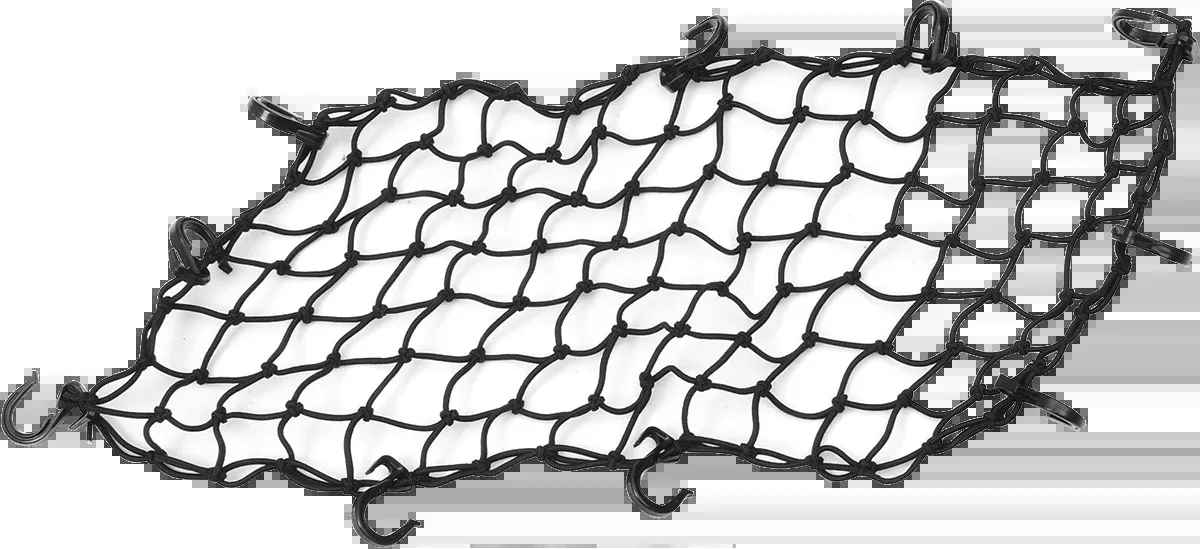Powertye MFG Black 15" X 30" Adjustable Universal Cargo Net fits Harley