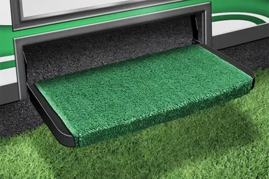 Prest-O-Fit 2-0070 Wraparound Plus RV Step Rug Green 20 Inch Wide