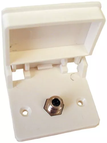 Prime Products 08-6201 White Exterior TV Receptacle