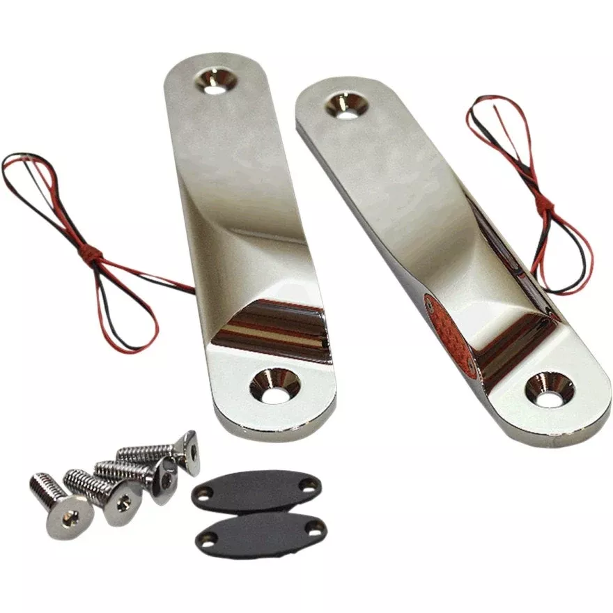 Pro-One 909110 Chrome LED Front Turn Signal Lights 00-17 Harley Fat Boy FLSTF