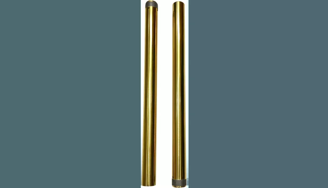 Pro One Performance 49 mm Fork Tubes for '14-21 Harley Davidson Touring - 22.875" Length - Gold