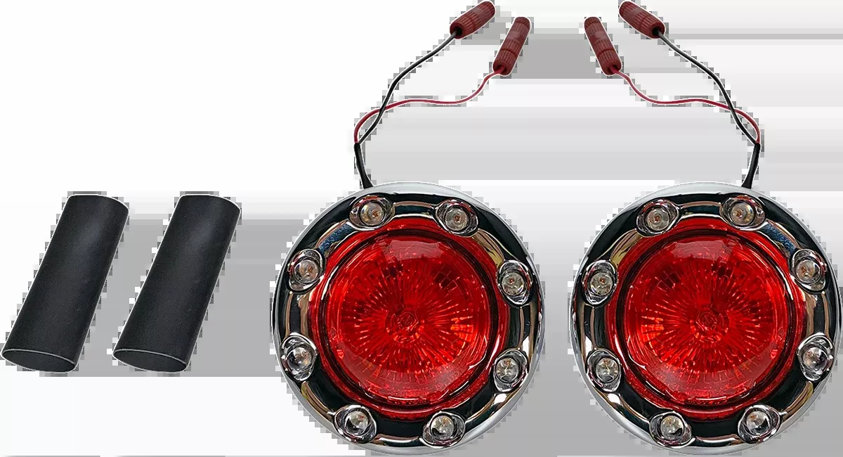 ProBEAM Bullet Ringz™ LED Turn Signals - Chrome/Red