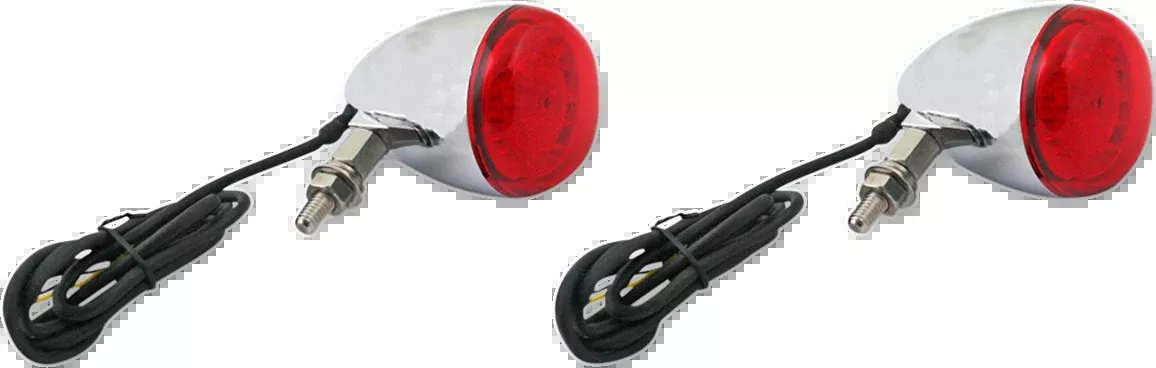 ProBEAM Universal Turn Signals - Chrome/Red