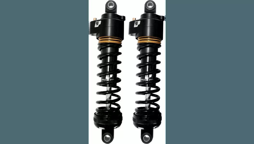 Progressive Suspension 944 Series Shocks-QPS for '80-Up Harley Davidson Touring Models - Black/Gold (Choose Height and Ride)