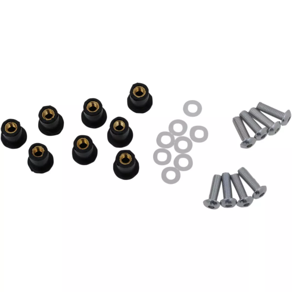 PUIG HI-TECH PARTS 2321-0411 0957P Windscreen Screw Kit silver