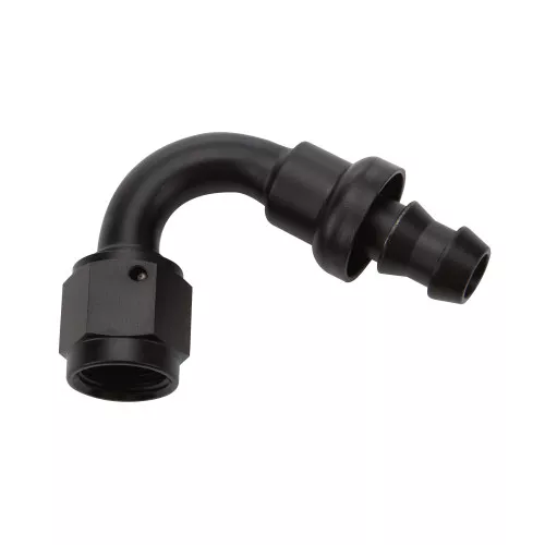Pushlock Hose End Black 120 Deg Elbow -8 ALL49463