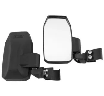 Quadboss 18061T Black Side View Mirrors Polaris Pro Fit