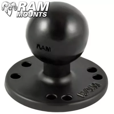 Ram Mounts 2.5" Round Base with The AMPs Hole Pattern & 1.5" Ball