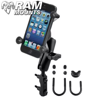 Ram Mounts Brake/Clutch U-Bolt Mount with Universal X-Grip Cell Phone Holder