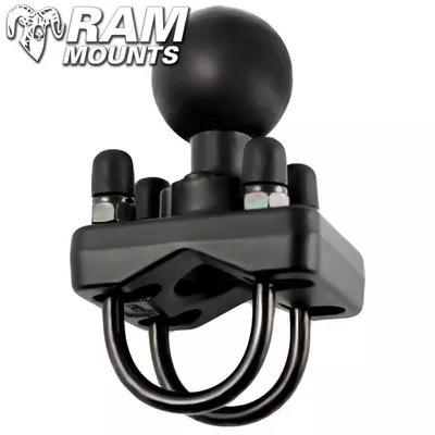 Ram Mounts Double U-Bolt Base with 1.5″ Ball for Rails From 1″ To 1.25″ diameter