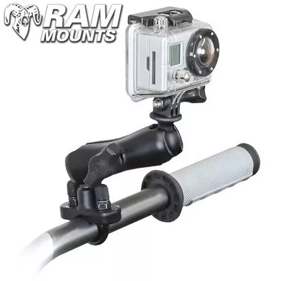Ram Mounts Handlebar Rail Mount 1″ Diameter Ball with Custom GoPro Hero Adapter