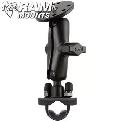 Ram Mounts Handlebar Rail Mount Base & Round Base Adapter with 1/4″-20 Thread for Cameras