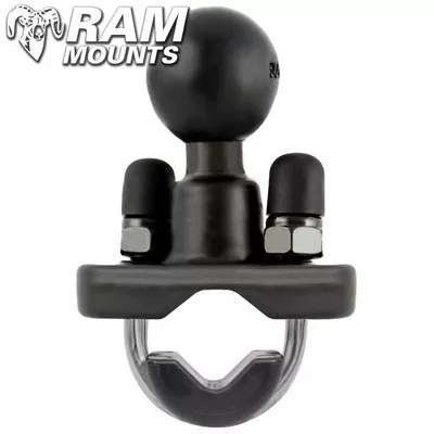 Ram Mounts Rail Base with Stainless Steel U-Bolt & 1″ Ball for Rails From 0.5″ To 1″ diameter