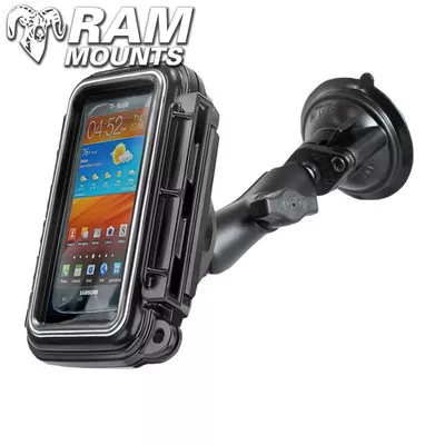 Ram Mounts Twist Lock Suction Cup Mount with Sealed Enclosure Medium Size Aqua Box