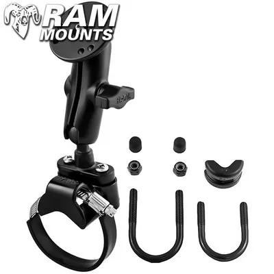 Ram Mounts U-Bolt ATV UTV Strap with Double Socket Arm and 1/4-20 Mounting Bolt Base