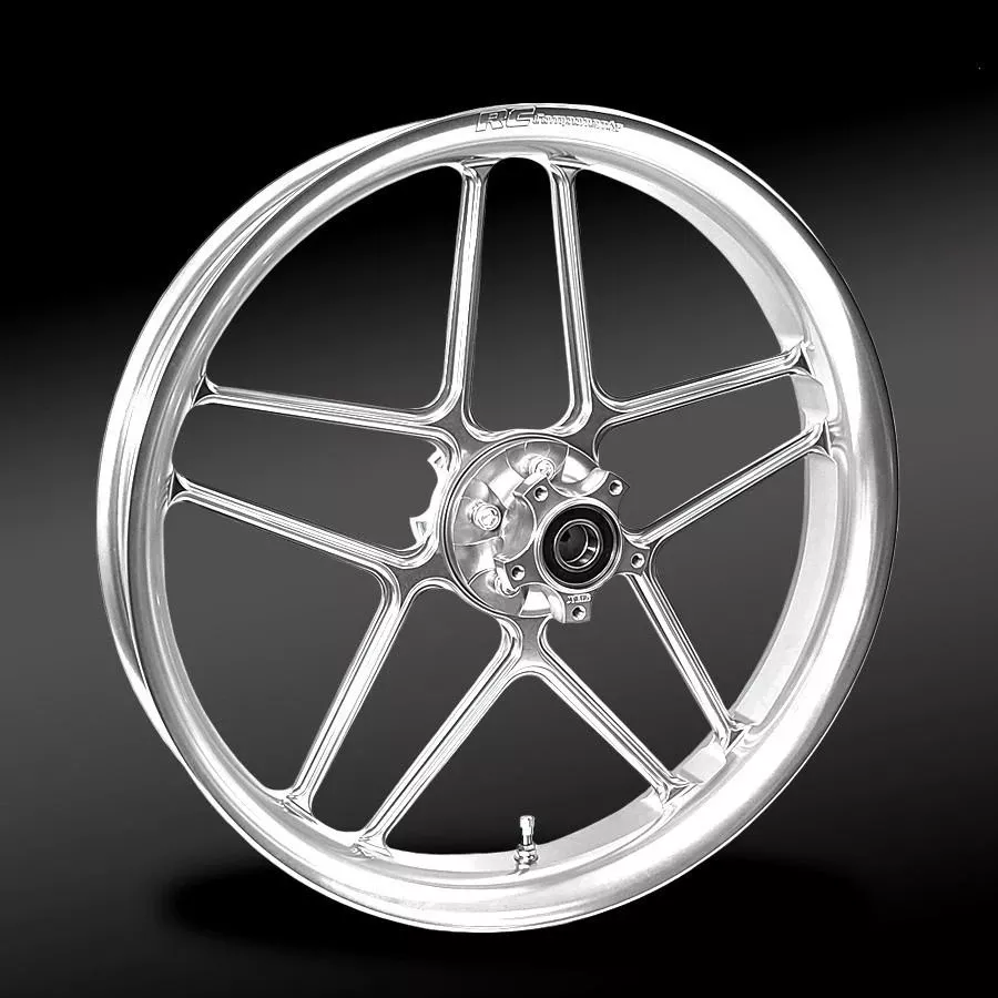 RC Components Light Weight Laguna Bagger Wheels for Harley Davidson Touring Models - Polished