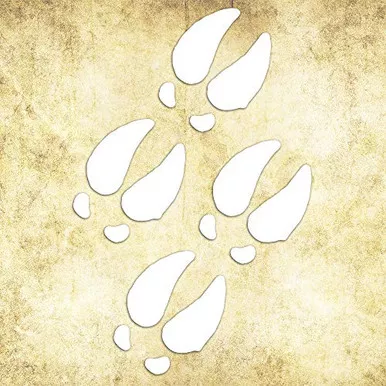Realtree Camo Graphics SDE5302 Deer Tracks Vinyl Decal 6" x 8" White Wrap