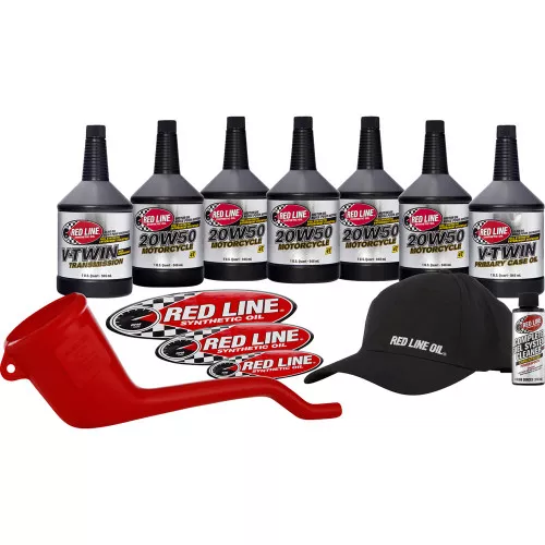 Red Line V-Twin 20W50 PowerPack Oil Change Kit for Harley