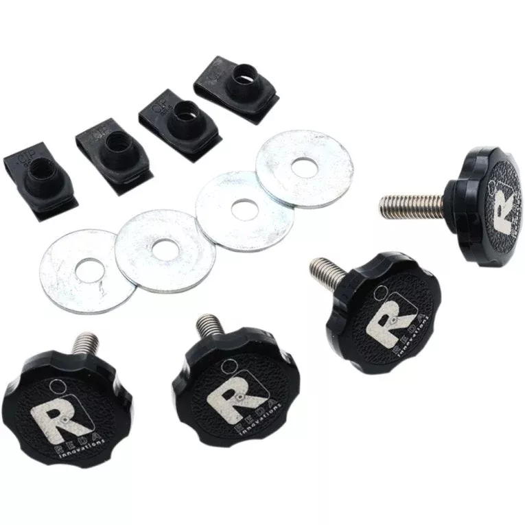Reda Saddlebag Staineless Lock Kit Dzus Fastener Knobs Clips Replacement Kit Harley 93-18