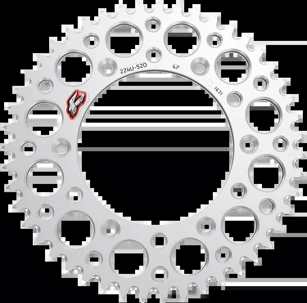 Renthal Rear Sprocket - Aluminum - 47 Tooth - Silver