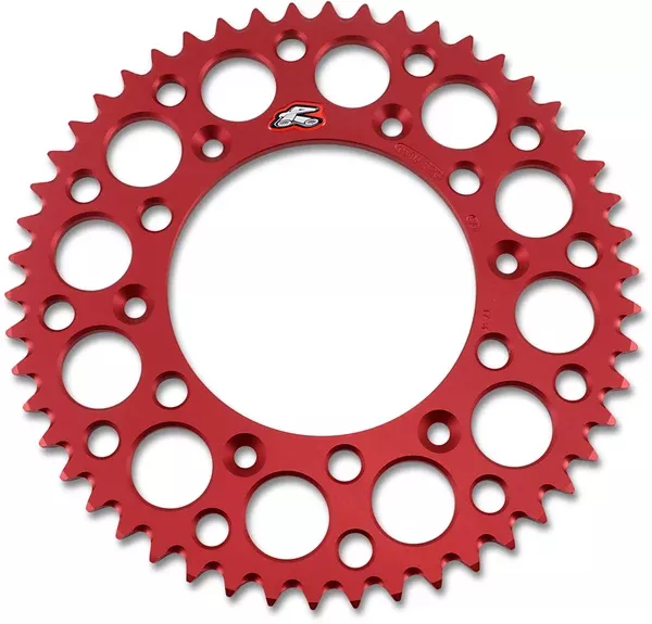 Renthal Rear Sprocket - Aluminum - 49 Tooth - Red - Honda