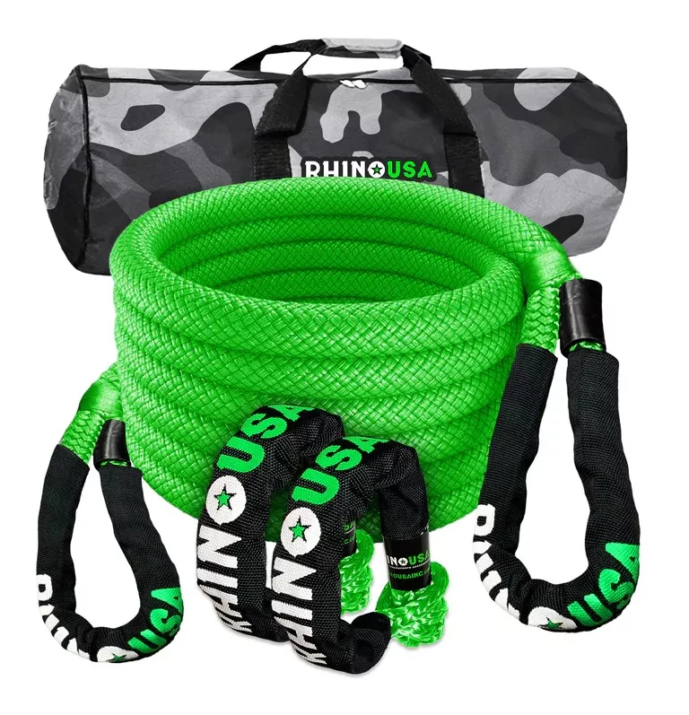 Rhino USA Kinetic Rope Recovery Kit w/Soft Shackles