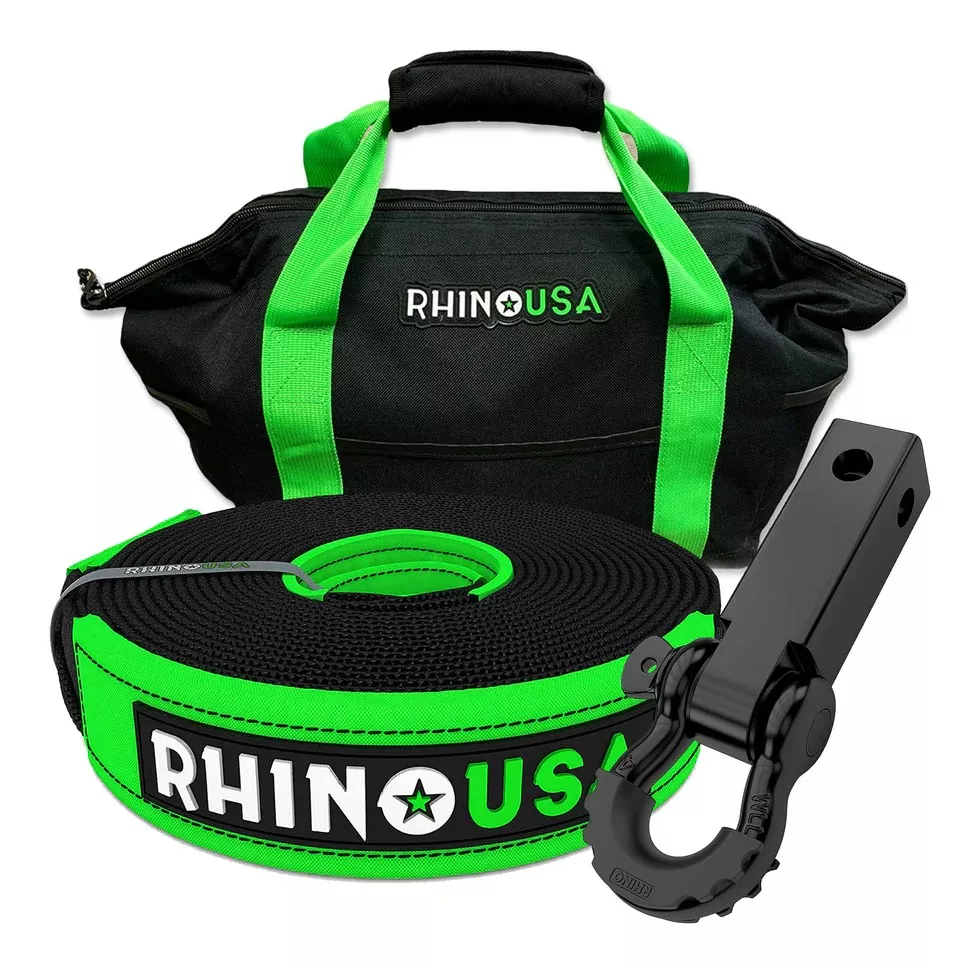 Rhino USA Tow Strap & Shackle Combo