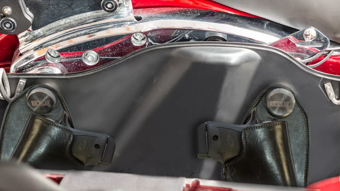 RickRak Large Gun Holster for Right Side Harley Davidson Hard Touring Saddlebag
