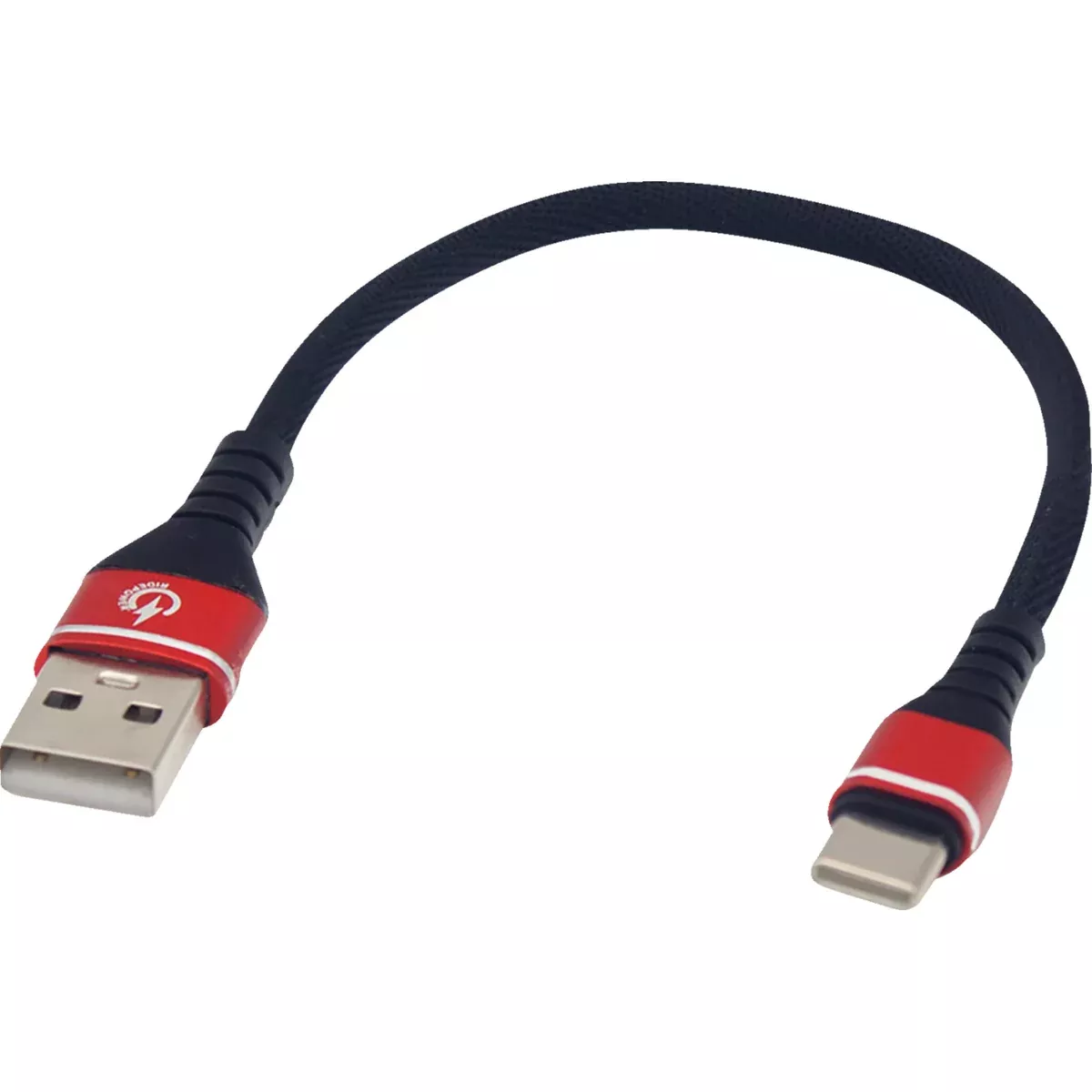 RIDEPOWER 3807-0633 RPUSBUSBC75 USB to USB-C Heavy Duty Phone Charging Cable USB to USB-C Cable - Charger - Single-End - 7-1/2"