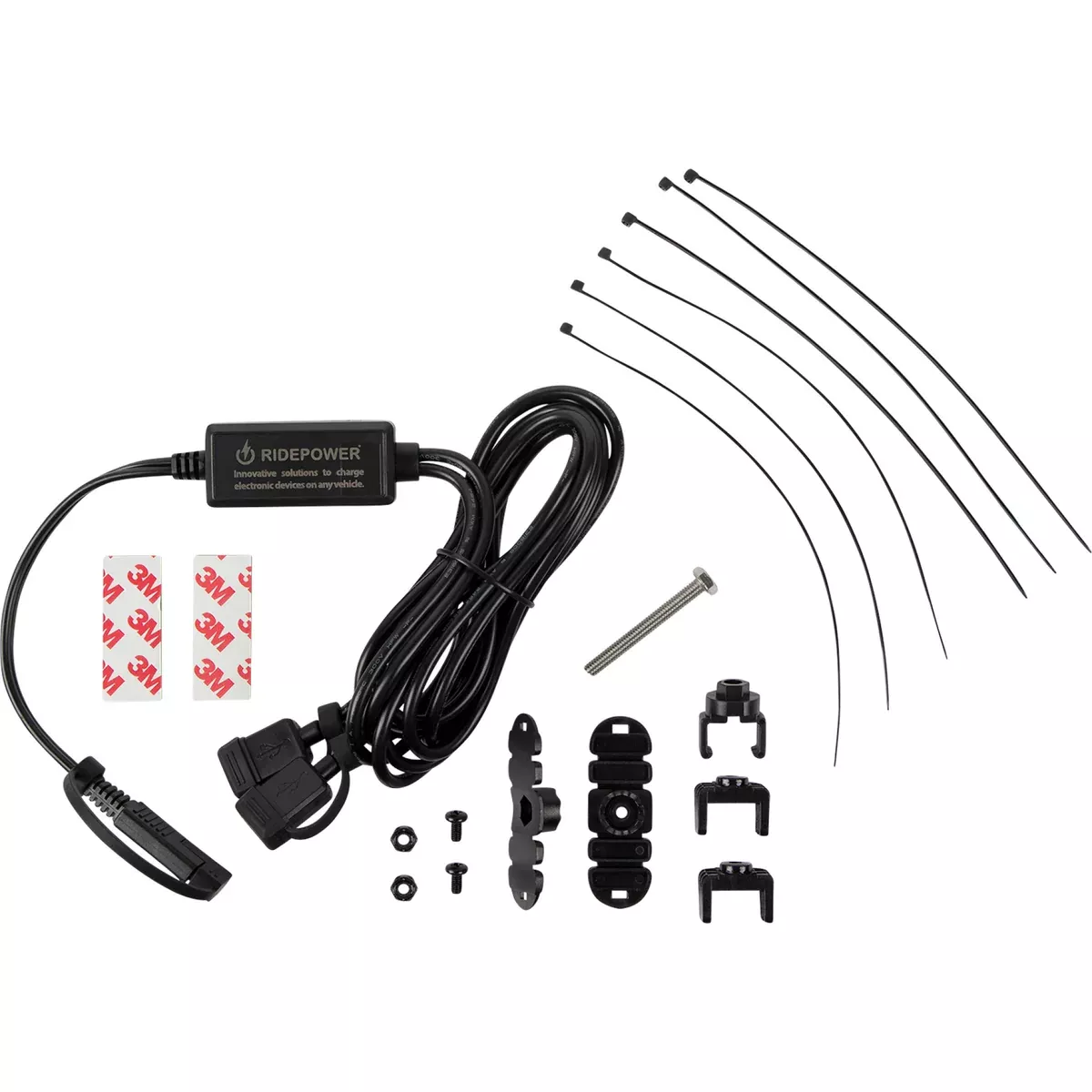 RIDEPOWER 3807-0655 RPSAE2USB65 SAE to Two USB Port with Intelligent Electronics Charging Cable SAE to Two USB Port Cable - Dual Port Charging - Split Cable - 65"
