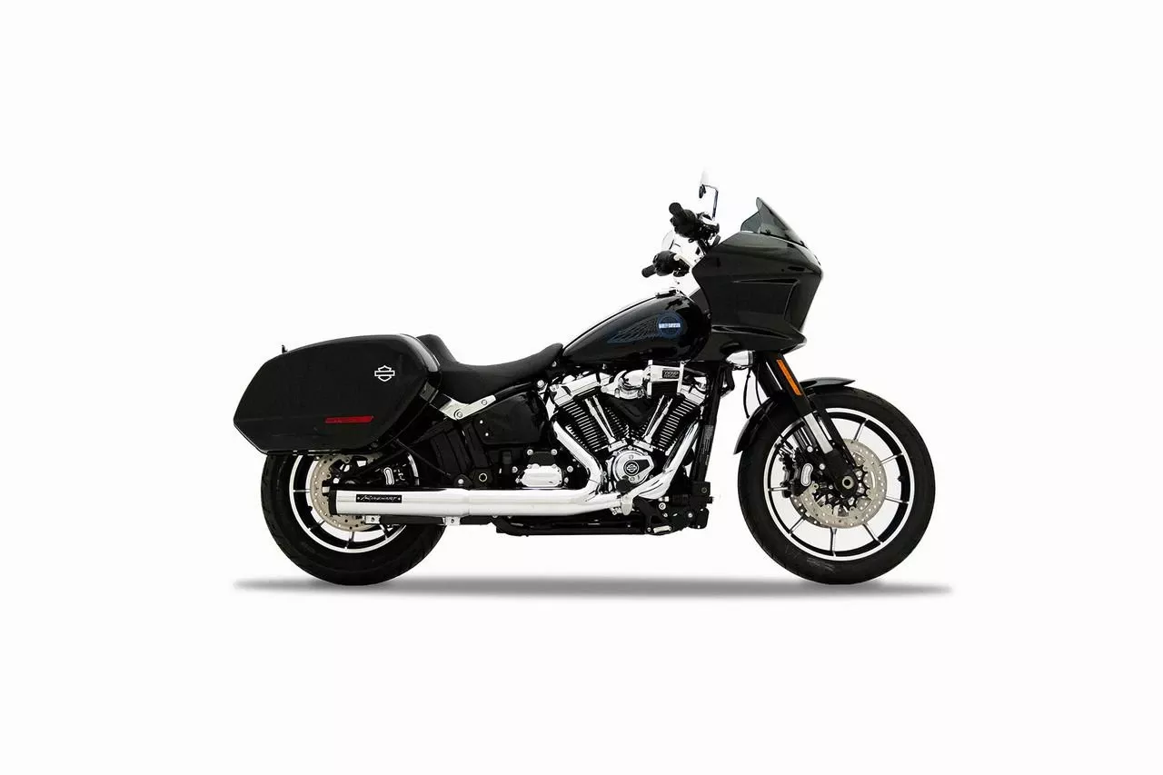 Rinehart HP40 2-1 Slip-On Muffler for '25-Up Harley Davidson Softail Models (Select Finish) 50-state emissions