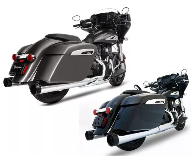 Rinehart Racing 4" and 4.5" DBX Slip On Mufflers for '14-Up Indian Bagger, Touring and Elite Models (Select Finish)