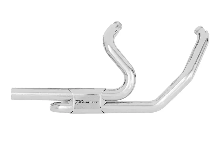 Rinehart Racing Slimline Duals Header Kit for '09-16 Harley Davidson Touring Models - Chrome(49-state emissions compliant)