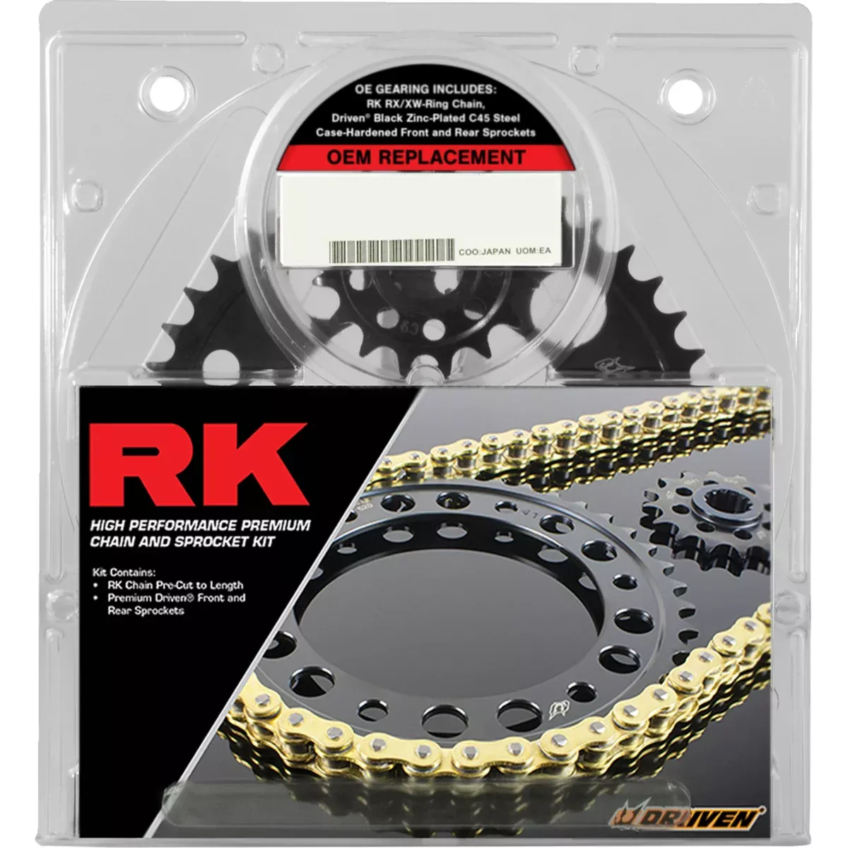 Rk OEM Replacement Chain And Sprocket Kit – 1102-080EX Honda CBR1000RR 2008-2016