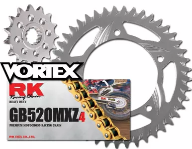RK Vortex Gld MX Alu QA Chain and Sprocket Kit for HON CR500R 92-01