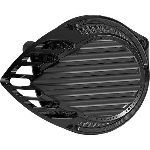 Rough Crafts Finned Air Cleaner for 2017-2023 Harley M8 - Black