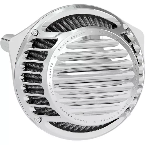 Rough Crafts Round Air Cleaner for 1999-2017 Harley Twin Cam Cable Throttle - Chrome