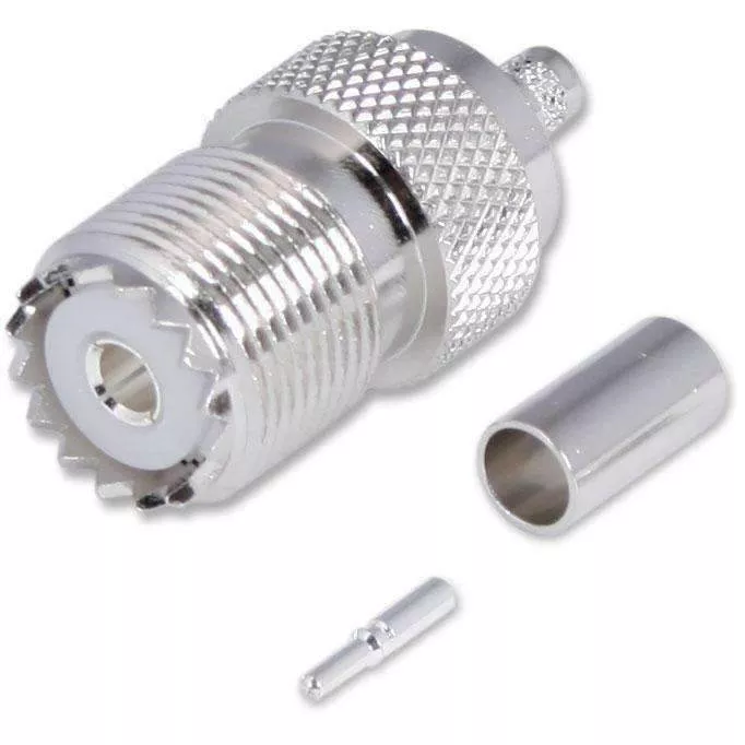 Rugged Radios Crimp On Female UHF Antenna Connector UHF-CONN-F