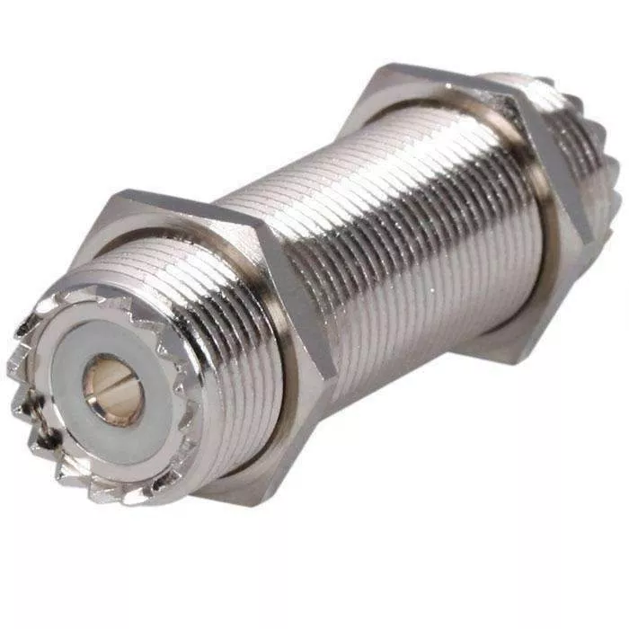 Rugged Radios Female to Female UHF Bulkhead Connector UHF-BULKHEAD