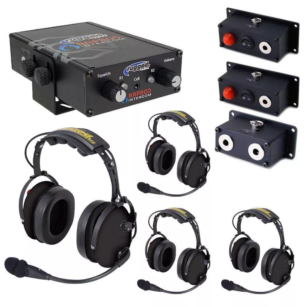 Rugged Radios Fire Safety Industrial Dual Radio Intercom 4 Place Kit with RRP800 800-4P-OTH