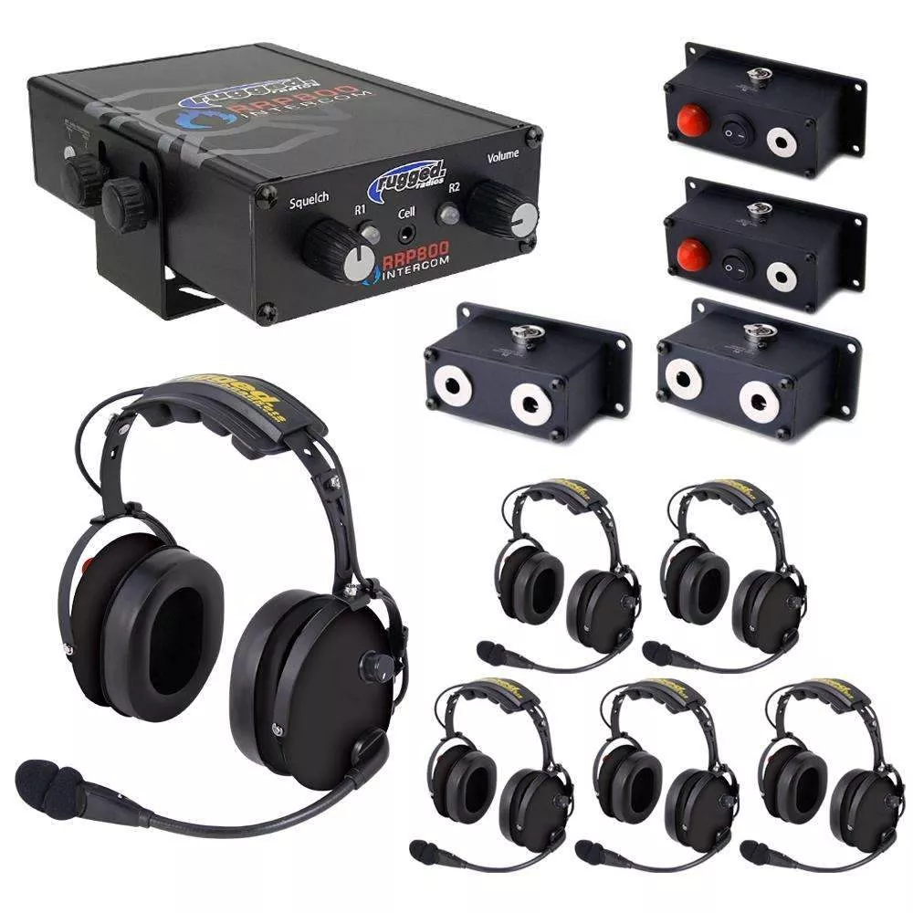 Rugged Radios Fire Safety Industrial Dual Radio Intercom 6 Place Kit with RRP800 800-6P-OTH