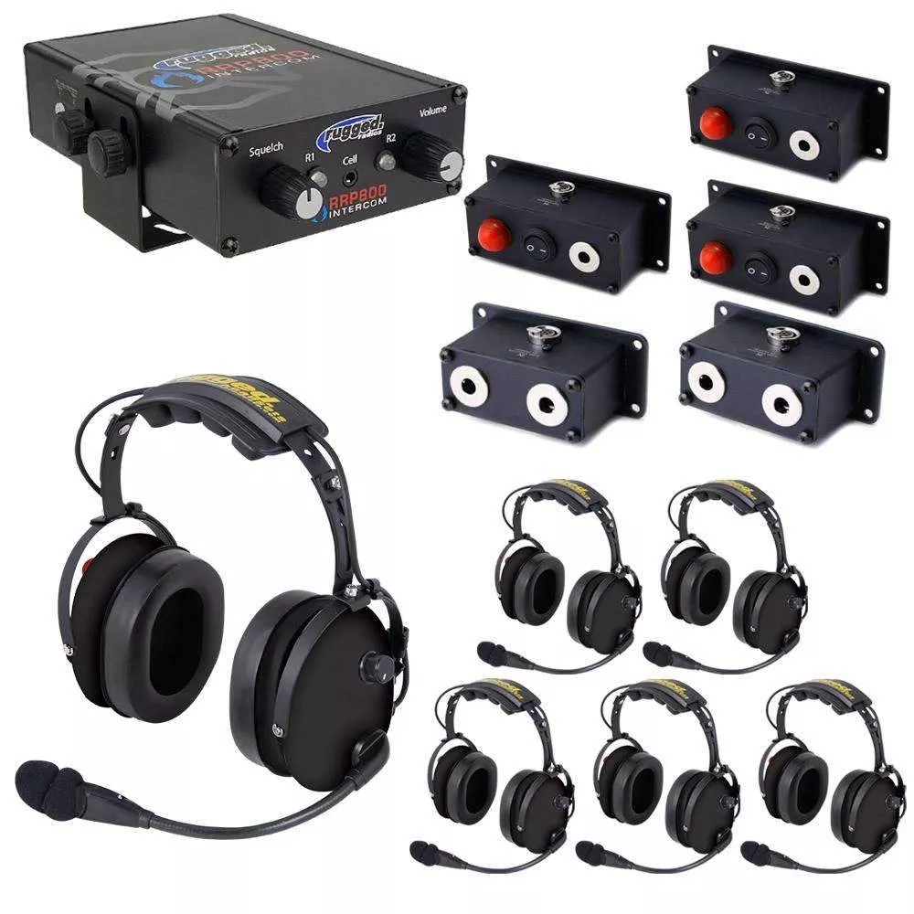 Rugged Radios Fire Safety Industrial Dual Radio Intercom 6 Place with Pump Panel Kit with RRP800 800-6P-OTH-PP