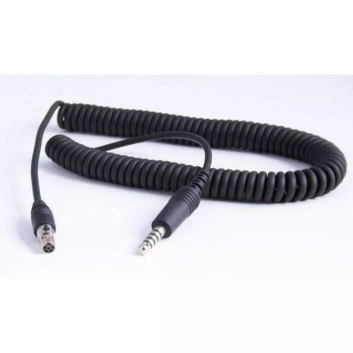 Rugged Radios Firetruck Intercom Headset Coil Cord for Firecom Style Jacks