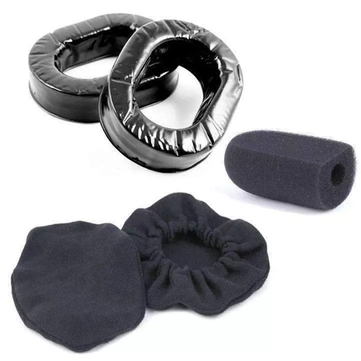Rugged Radios Gel Ear Seals Comfort Kit with Cloth Ear Covers & Mic Muff GEL-COMFORT-KIT